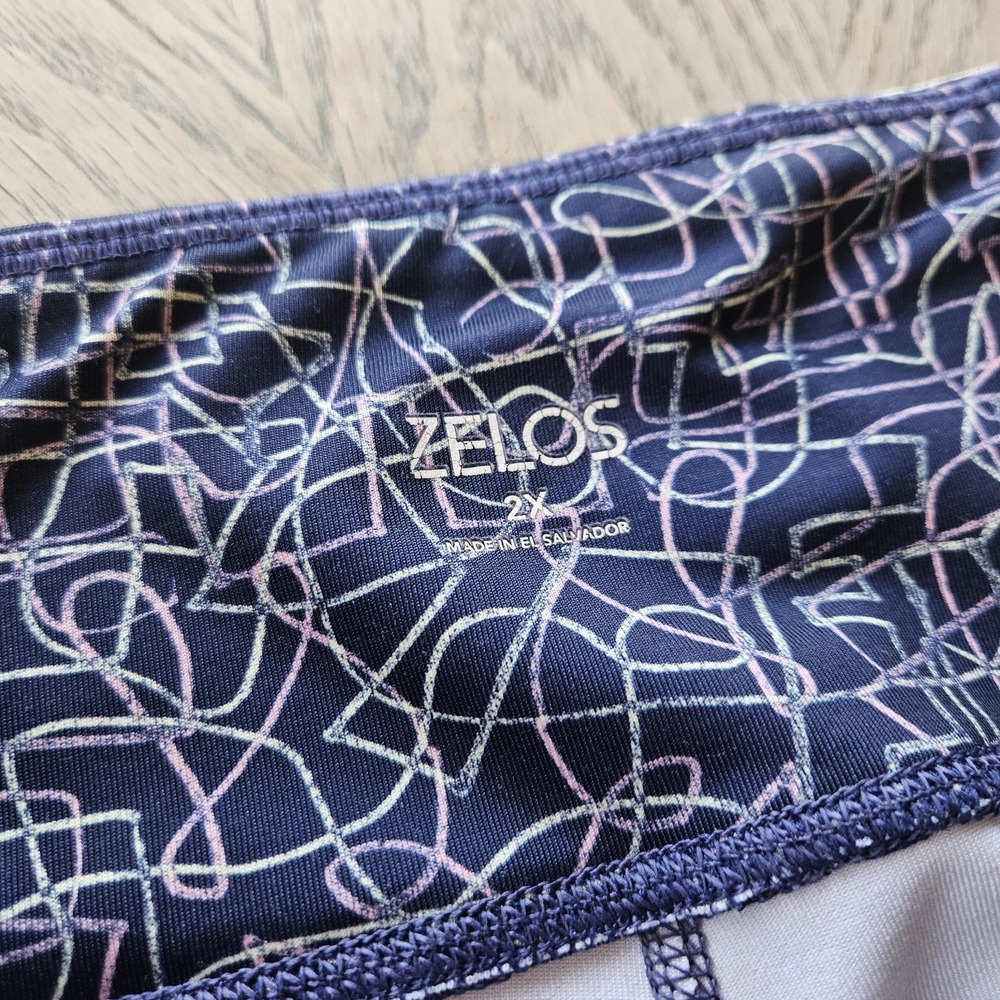 Lulu‎ Inspired Zelos Women's Plus Size 2X  Performance Leggings | 90s Abstract - Picture 4 of 8